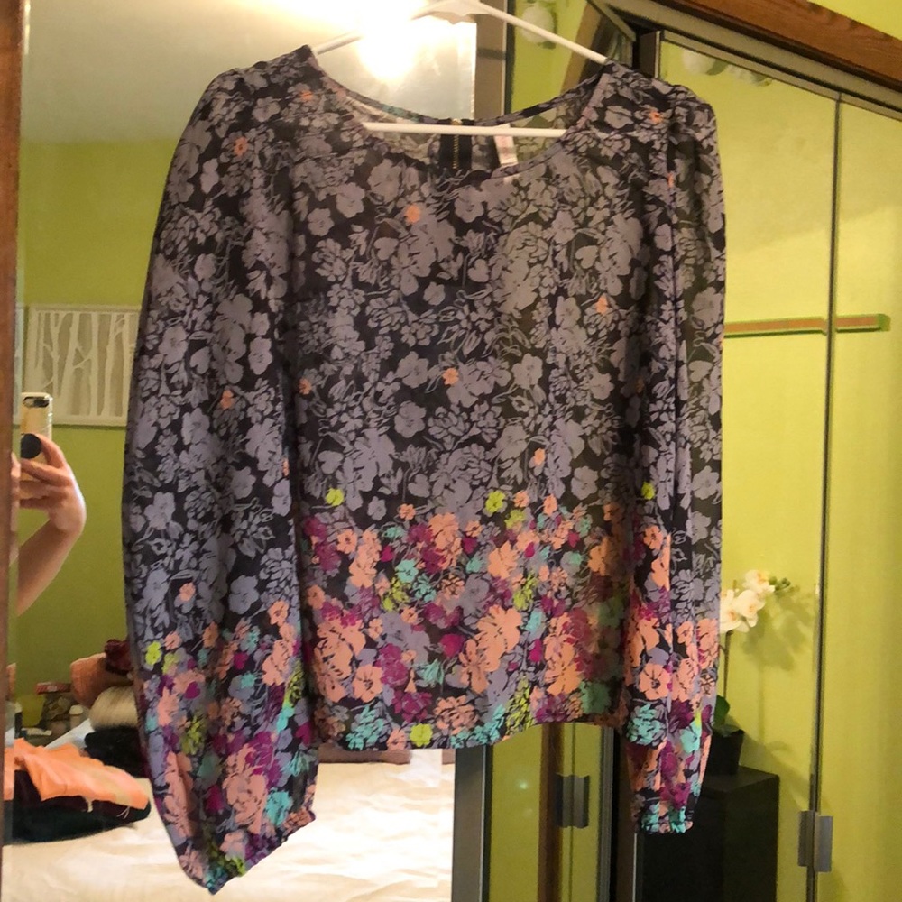 Sheer Floral Top